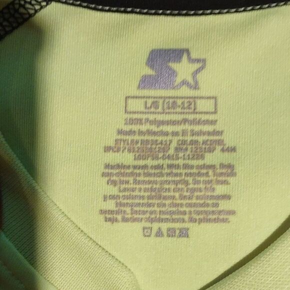 Starter Dri-Star Boy's Yellow Long Sleeve Top - Picture 3 of 6